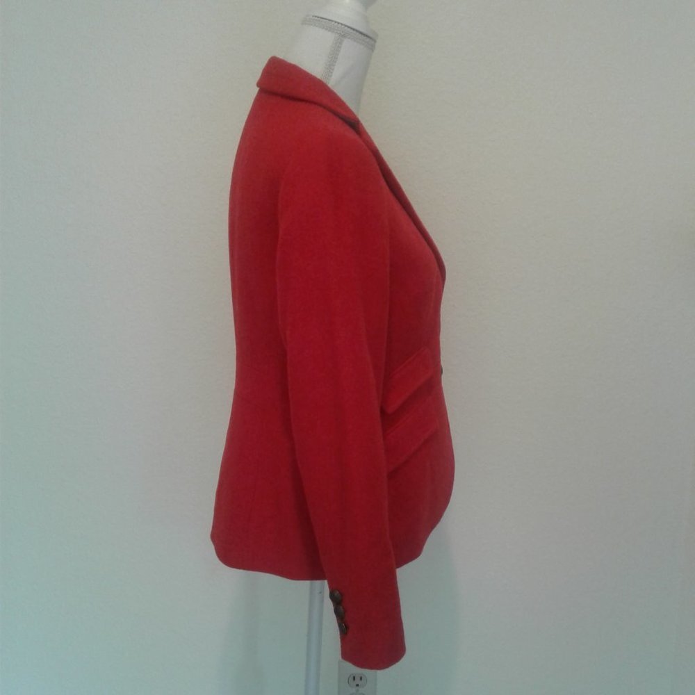 Talbots Red Two-Button Wool-Blend Jacket - image 2